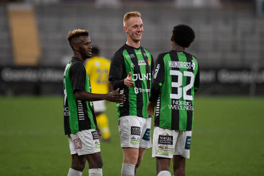 GAIS Richard Friday, Viktor Krüger och Harun Ibrahim jublar