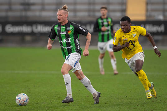 GAIS Jonas Lindberg  och IFK Malmös Sidney Bernasko Appu
