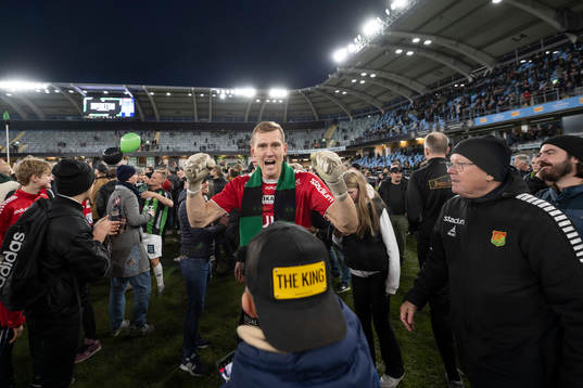 GAIS målvakt Erik Krantz jublar