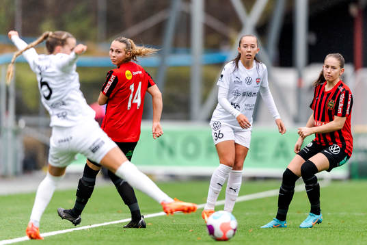 FC Rosengårds Ria Noora Minerva Öling och Athinna Persson