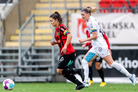 Brommapojkarnas Alexsandra Lobanova och FC Rosengårds