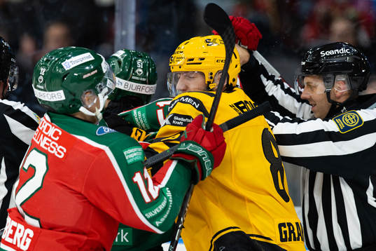 Frölundas Max Friberg och Skellefteås Petter Granberg i
