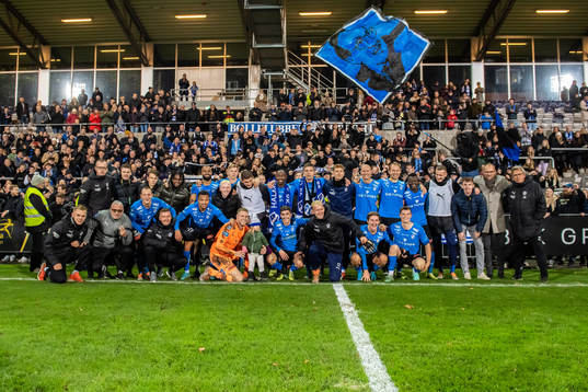 Halmstads spelarna jublar