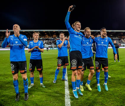 Halmstads spelarna jublar