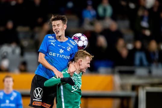 Halmstads Kazper Karlsson och Brages Christopher Redenstrand