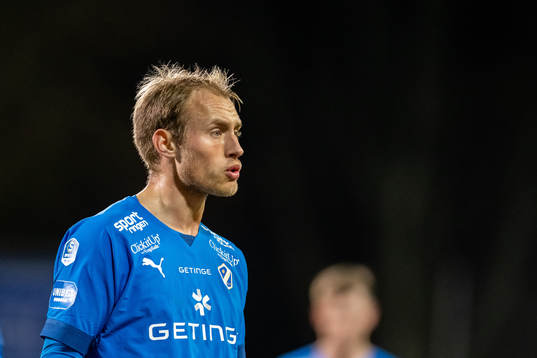 Halmstads Villiam Dahlström reagerar