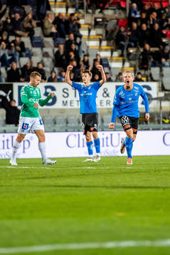 Halmstads Joel Allansson jublar