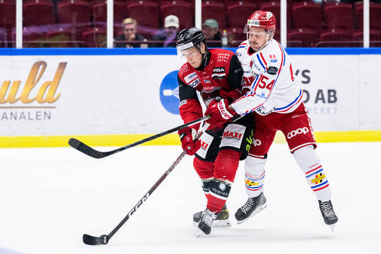 Malmö Redhawks Theodor Johnsson och Timrås Jonathan
