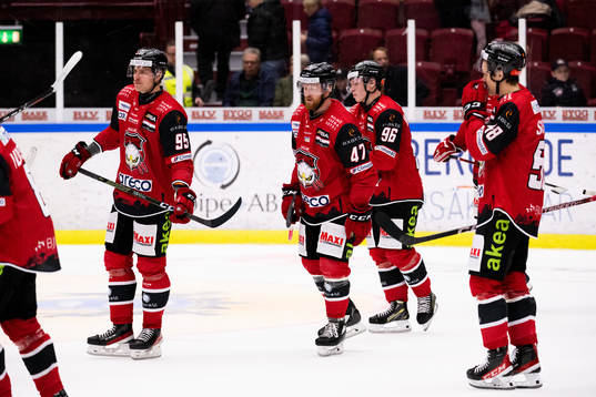 Malmö Redhawks Carl Persson, Joakim Ryan och Lukas