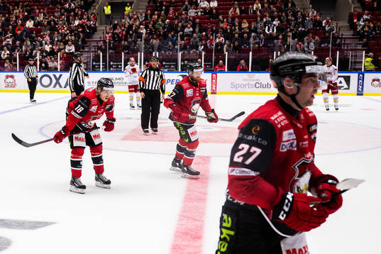 Malmö Redhawks Marcus Sylvegård, Joakim Ryan och Ponthus