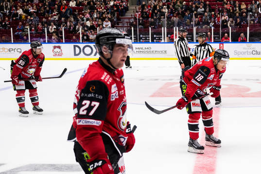 Malmö Redhawks Lance Bouma, Ponthus Westerholm och Marcus
