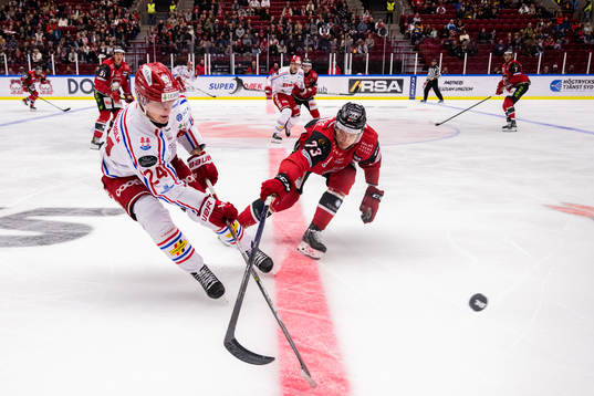 Timrås Erik Walli Walterholm och Malmö Redhawks Adam
