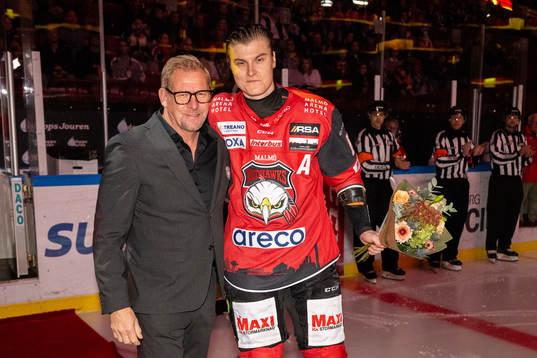 Malmö Redhawks klubbchef Patrik Sylvegård och Fredrik