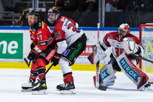 Luleås Leo Komarov, Örebros Emil Larsson och målvakt