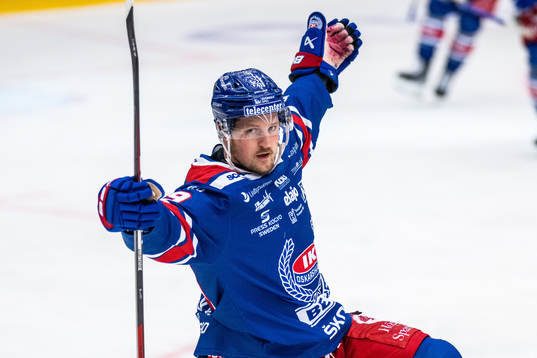 Oskarshamns Patrik Karlkvist jublar