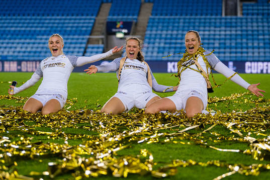 Hanne Larsen, Sandra Stavenes and Aurora Mikalsen of Brann