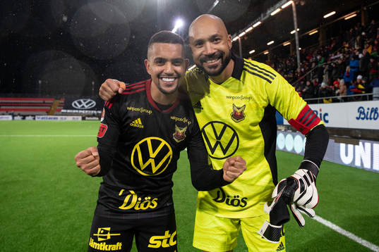 Östersunds Erick Brendon Pinheiro da Silva och Aly Keita