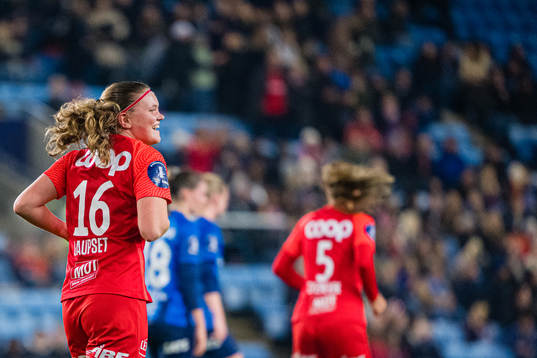 Signe Gaupset of Brann celebrates