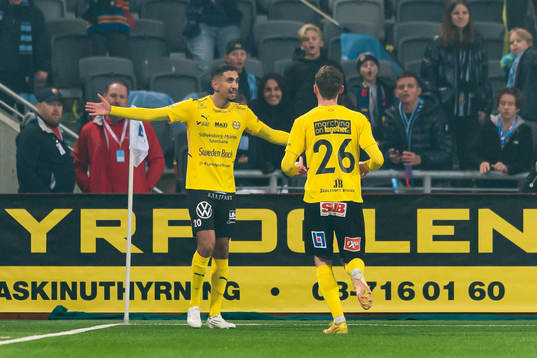 Mjällbys Amir Al-Ammari jublar