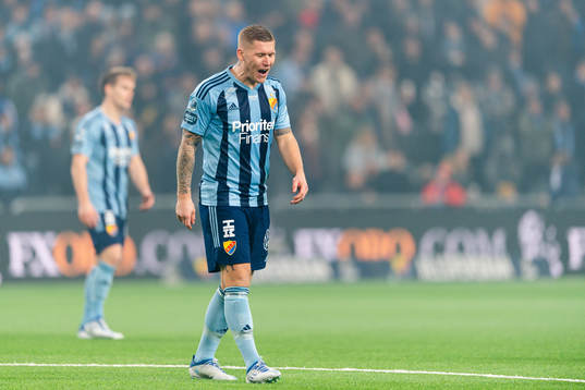 Djurgårdens Victor Edvardsen deppar