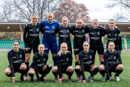 Växjös startelva ställer upp för en lagbild