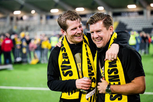 Häckens Erik Friberg och assisterande tränare Jesper