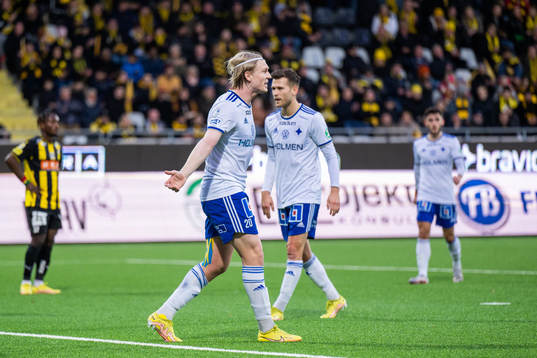 IFK Norrköpings Daniel Fritz Eid reagerar
