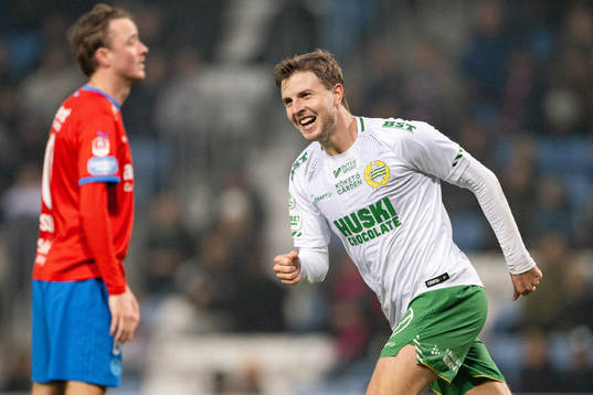 Hammarbys Joel Nilsson jublar