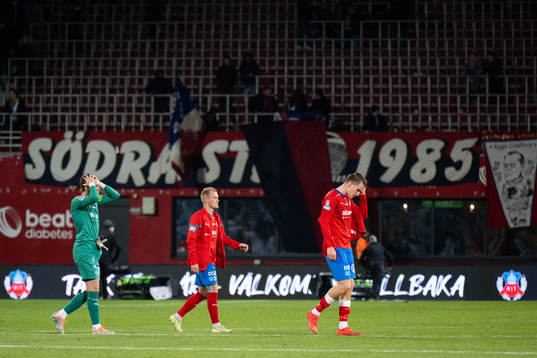 Helsingborgs målvakt Kalle Joelsson, Philip Rejnhold och