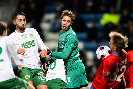 Hammarbys Nahir Besara oroar mot Helsingborgs målvakt