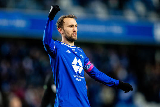 Magnus Wolff Eikrem of Molde celebrates