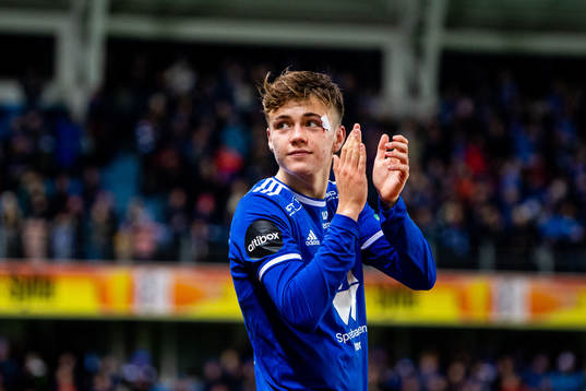 Johan Johanessen Bakke of Molde celebrates winning the
