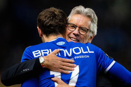 Magnus Wolff Eikrem and Odd Ivar Moen, chairman of Molde,