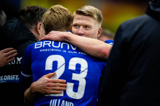 Kristian Eriksen of Molde celebrates winning the league