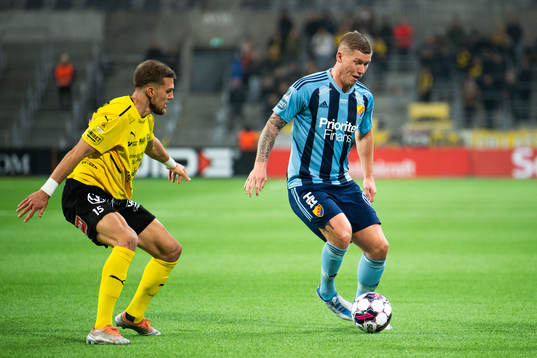 Mjällbys Ivan Kricak och Djurgårdens Victor Edvardsen
