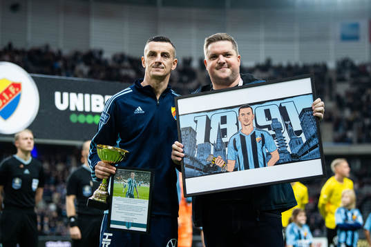 Djurgårdens Haris Radetinac tilldelas supportrarnas pris