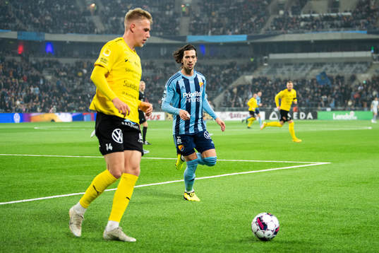 Mjällbys Herman Johansson och Djurgårdens Gustav Wikheim