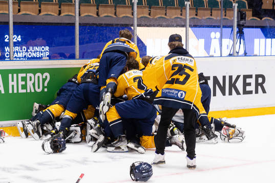 Norrbottens spelare jublar