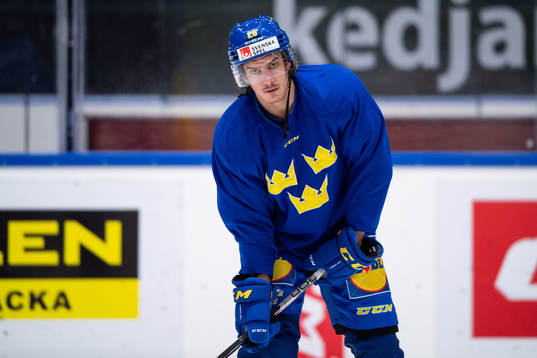 André Petersson of Sweden at a training session with the
