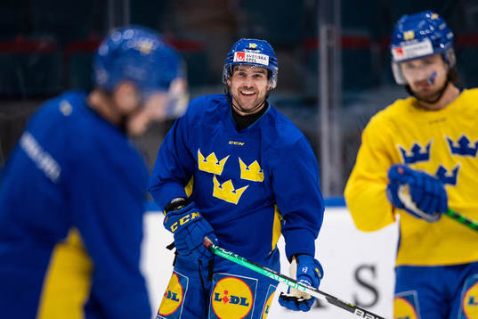 Ludvig Larsson of Sweden at a training session with the