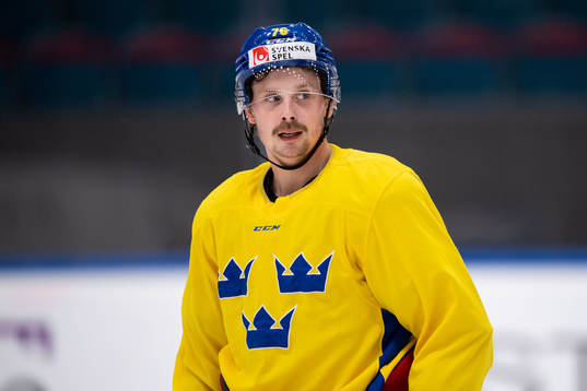 Jonathan Dahlen of Sweden at a training session with the