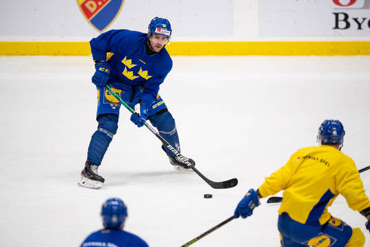 Ludvig Larsson of Sweden at a training session with the