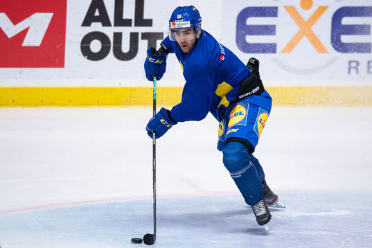 Ludvig Larsson of Sweden at a training session with the
