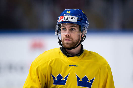 Oskar Lang of Sweden at a training session with the