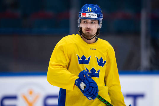 Linus Johansson of Sweden at a training session with the