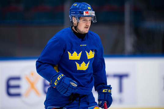 Patrik Karlkvist of Sweden at a training session with the