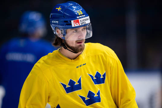 Linus Johansson of Sweden at a training session with the