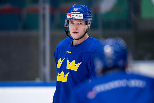 Rickard Hugg of Sweden at a training session with the