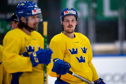 Jonathan Dahlen of Sweden at a training session with the