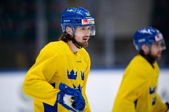 Linus Johansson of Sweden at a training session with the